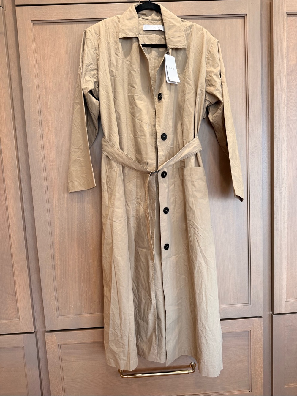 IRO Beige Long Trench Coat with Belt NWT ($595 retail)